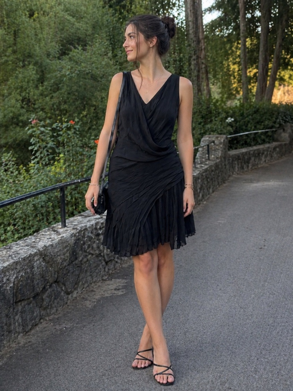 Banana Republic Black Sleeveless Wrap Dress – Size 6